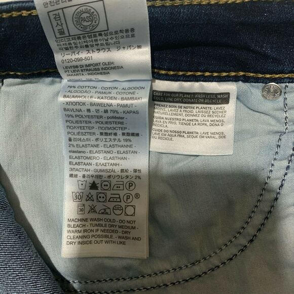 Levi's 711 Women's Denim Jeans 12 31X30 Skinny Lapis Maui Breeze Mid Rise - Picture 7 of 8